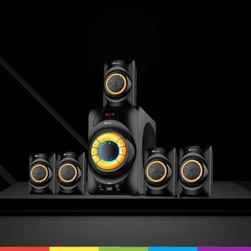 Tronica BT-777 Wireless Bluetooth Home Theater Speaker Supports SD Card, USB, AUX, FM & Remote Control. (70 Watt, 5.1 Channel)