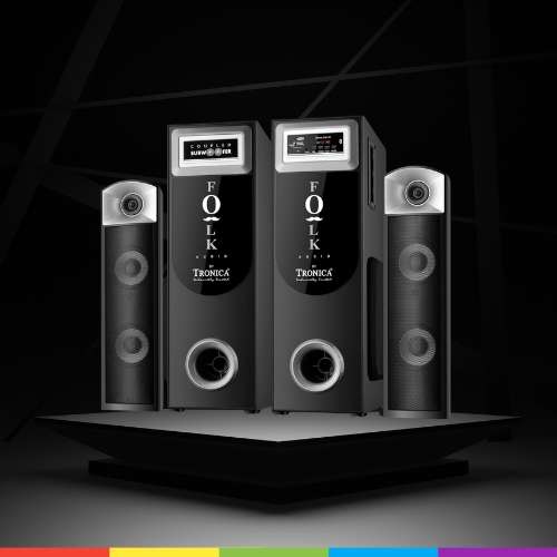 Tronica Folk Audio Coupled SubWoofer 85W DigniFi Bluetooth Home Theater System 2.1 with FM/AUX/Pen Drive/Smart TV Support & Remote