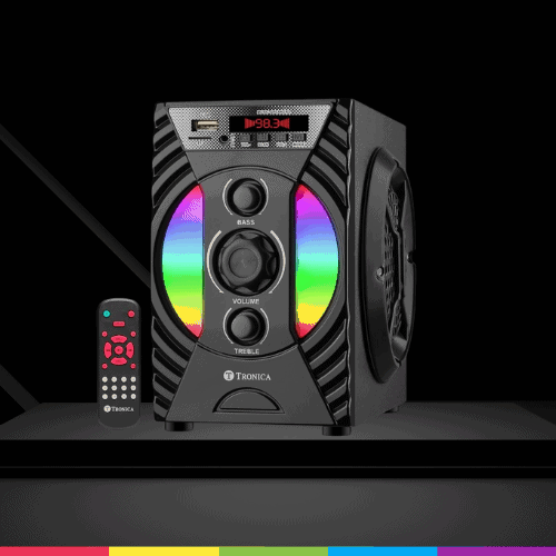 Tronica Enjoy Version:2 Bluetooth Wooden Home Theater 30W Output Supports Pendrive/Aux/Smart TV/Remote, Bluetooth Speakers for Home