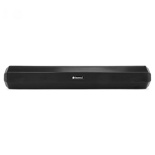 TRONICA OctaneBar 10W Portable Bluetooth Soundbar Speaker, Rechargeable, 8H Battery Backup, Signature Sound, USB/SD Card/Aux/FM Radio, Type C Fast Charging, for TV/Mobile/PC (Black)