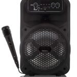 Tronica JHAKAAS 8-inches Bluetooth Karaoke Party Speaker Powered by a Rechargeable Battery with Wired Mic 1000W P.M.P.O